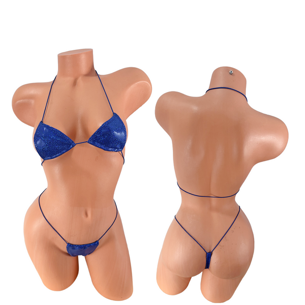 Sapphire Blue  Metallic Micro Bikini