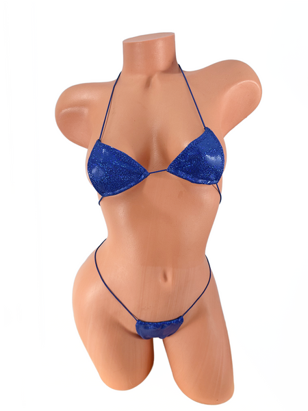 Sapphire Blue  Metallic Micro Bikini