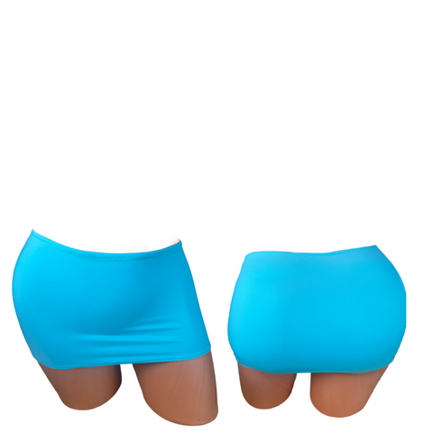 Marine Blue Spandex Micro mini skirt cover up