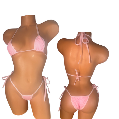 Baby pink micro string bikini