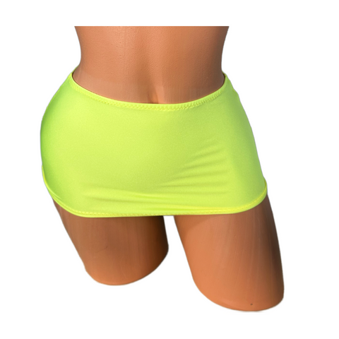 Yellow mini Skirt Cover Up