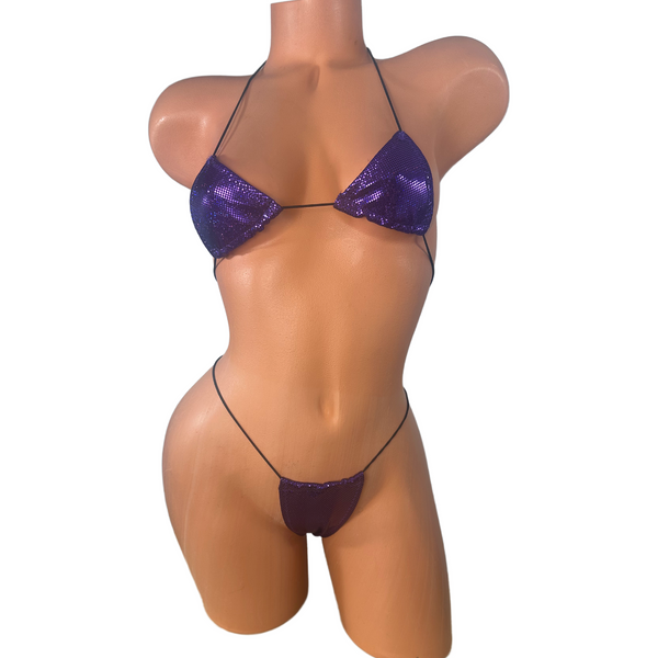 Dark Purple metallic Mini Bikini