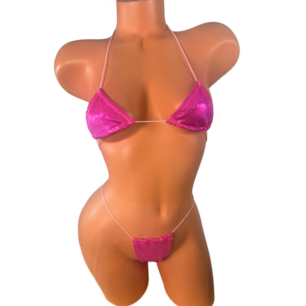 Hot Pink metallic Mini Bikini