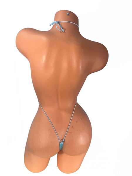 Halter Slingshot Baby Blue Metallic