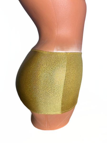 Gold Mystique metallic Micro mini skirt cover up