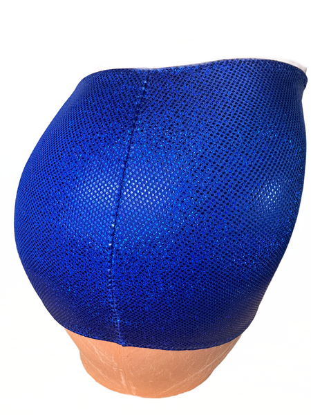 Sapphire blue metallic Micro mini skirt cover up