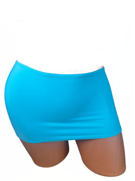 Marine Blue Spandex Micro mini skirt cover up