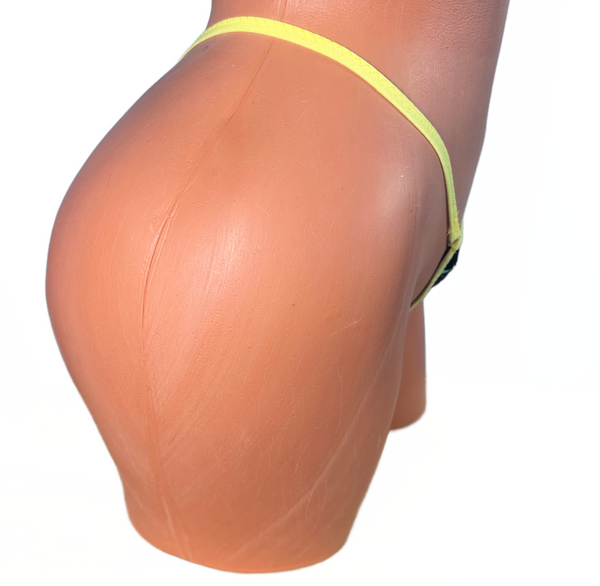 Neon Green Leopard Micro Thong