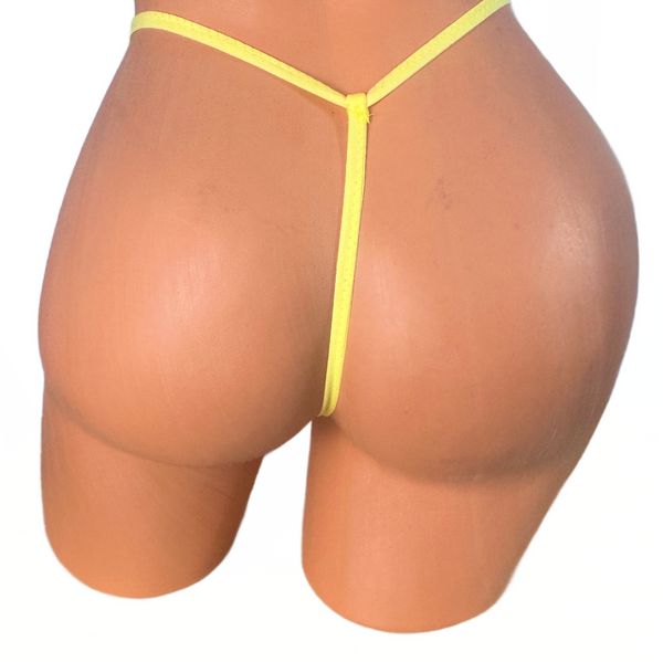 Neon Green Leopard Micro Thong