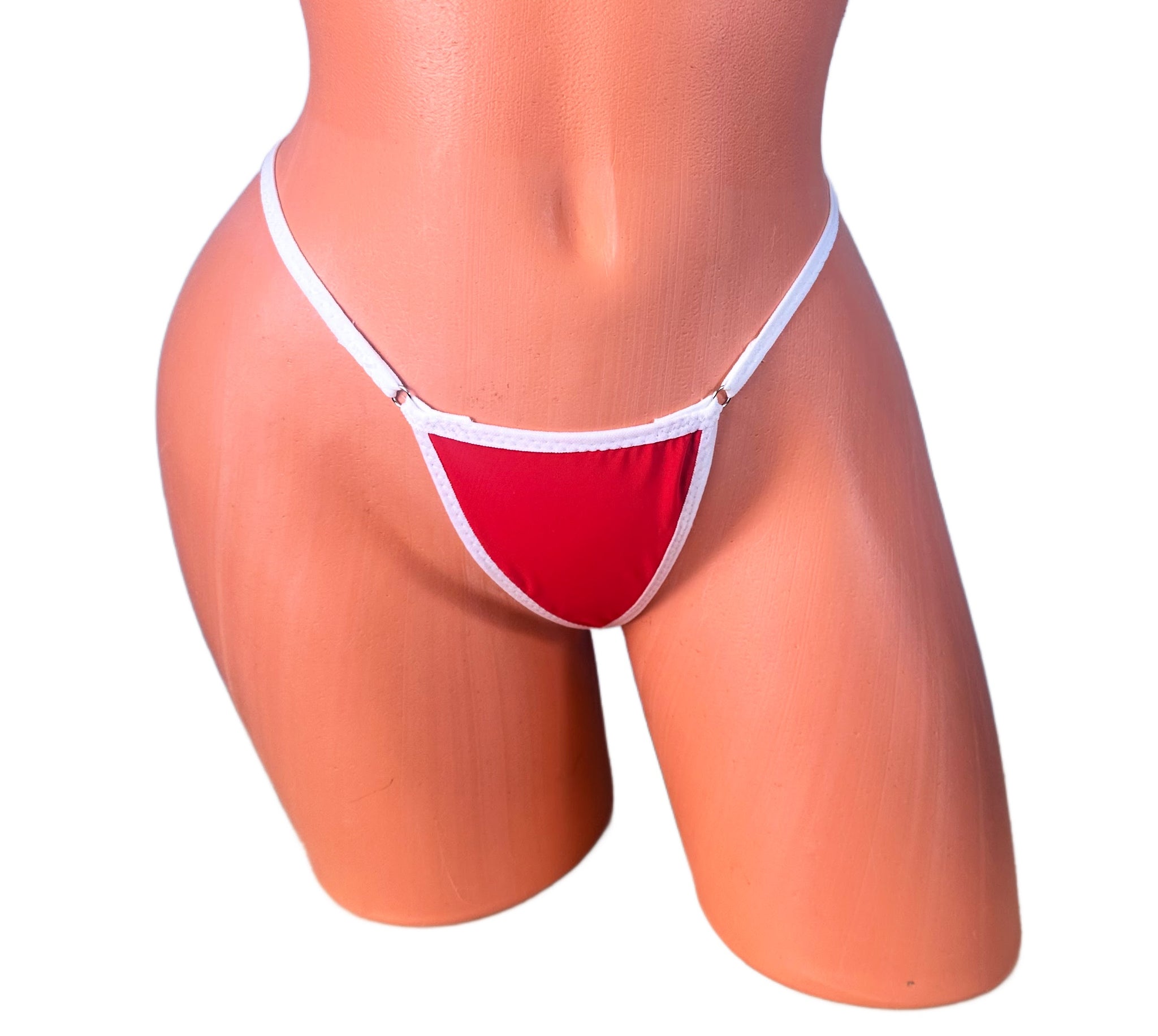 Red Pink Trim  Micro Thong