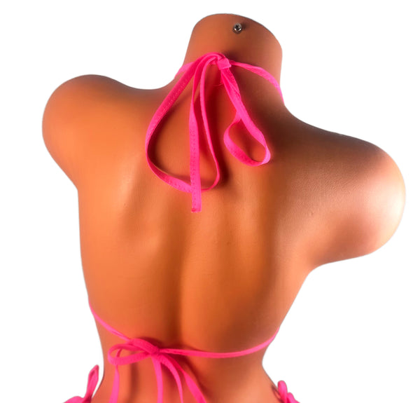 Purple/ Pink Trim Micro Triangle Top