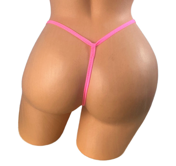 Purple/Pink Trim Extreme Micro Thong