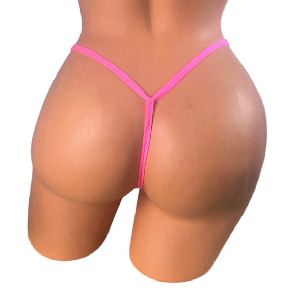 Purple Pink Trim Micro Thong