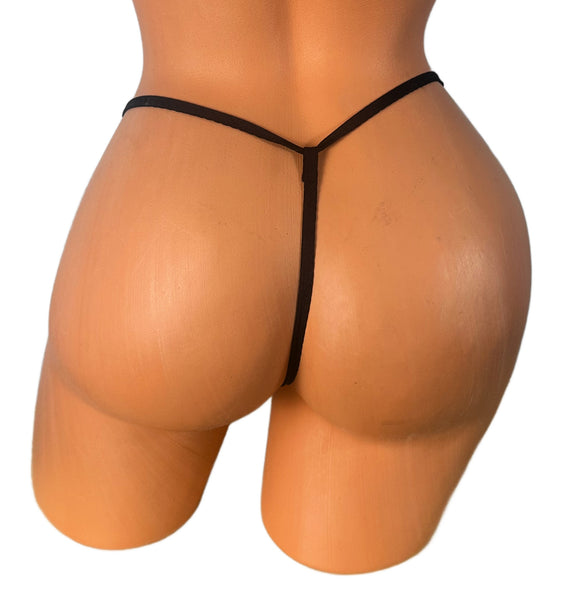 Pink Black Trim  Micro Thong