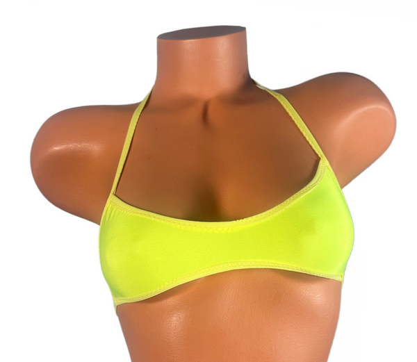 Yellow  Micro Halter Top