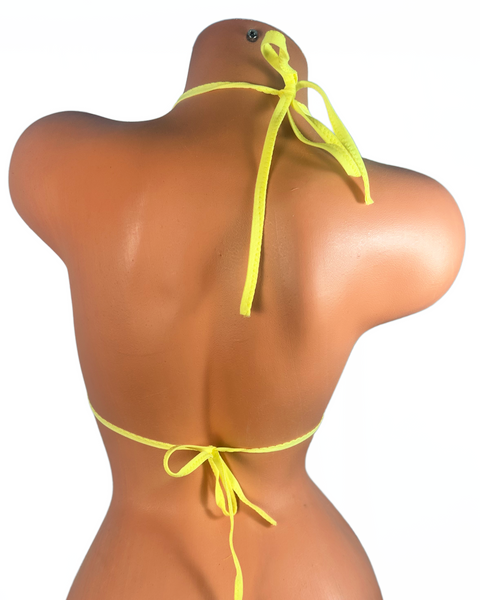 Yellow  Micro Halter Top