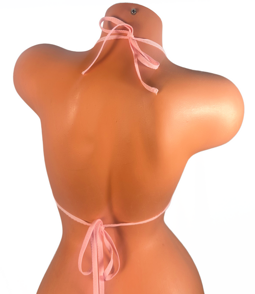 Baby Pink Mermaid Scale  Micro Halter Top ( Limited Edition)