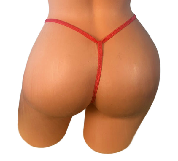 Metallic Red / Red Trim Micro Thong