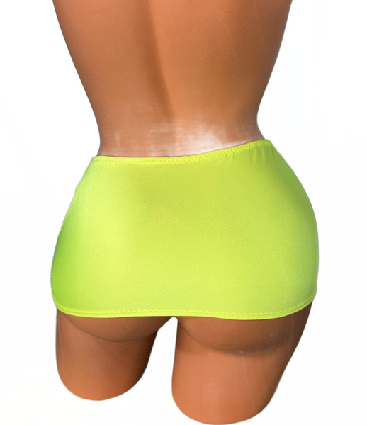 Yellow mini Skirt Cover Up