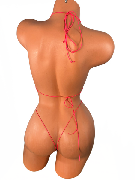 Tan matte Python Print Mini Bikini