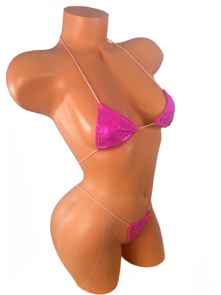 Hot Pink metallic Mini Bikini