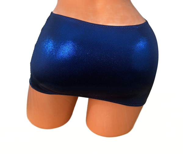 Navy metallic Micro mini skirt cover up