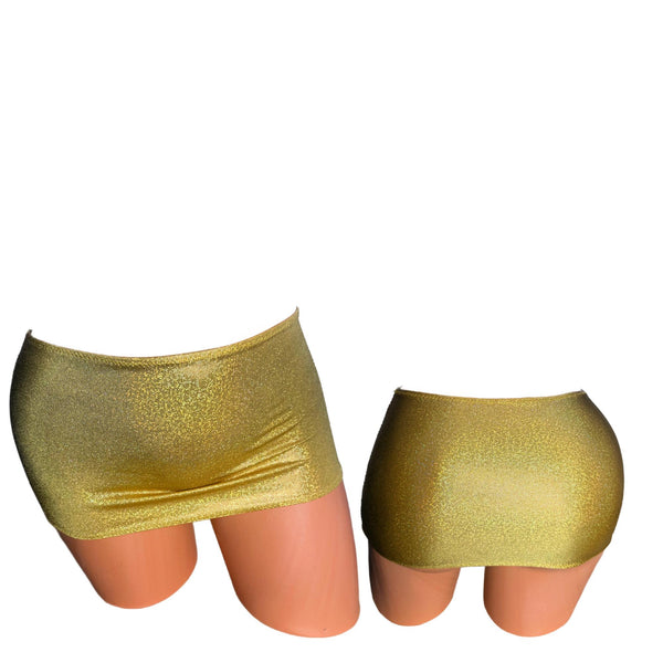 Gold Foil Mini Skirt