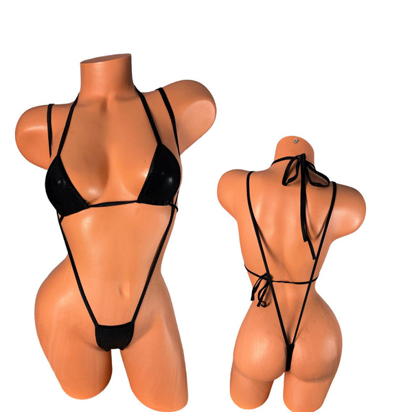 Black Two piece Slingshot Bikini