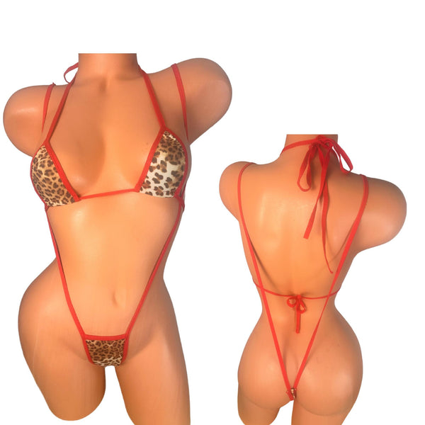 Leopard Print Two piece Slingshot Bikini