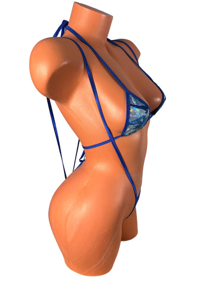 Blue Camouflage Two piece Slingshot Bikini