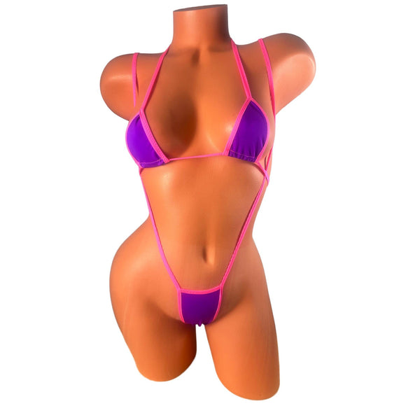 Purple & Pink Two piece Slingshot Bikini