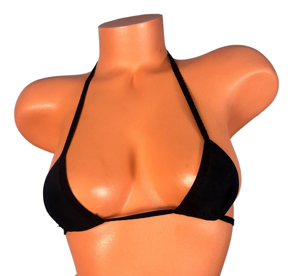 Handmade Black Micro Bikini Top