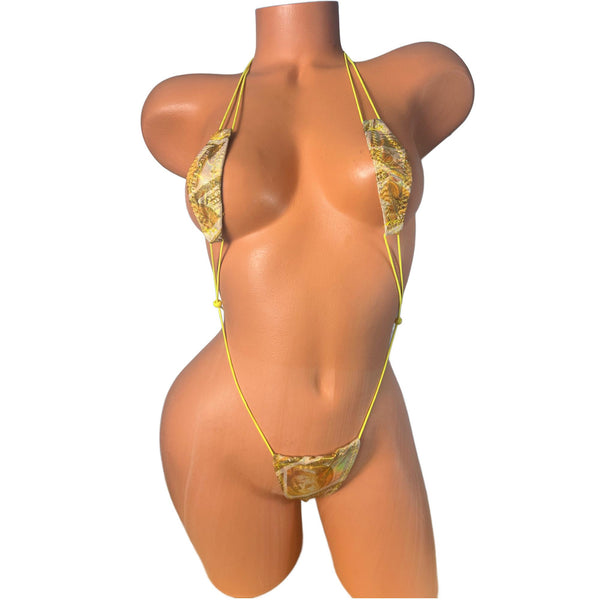 Money Print Micro Slingshot Bikini