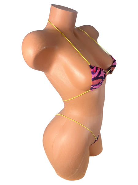 Mini Bikini: Extreme Micro Coverage - Tie Dye Tiger Print