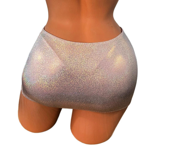 Pale Pink Sparkle Micro Mini Skirt