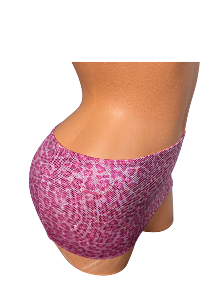 Metallic light cheetah Micro mini skirt cover up