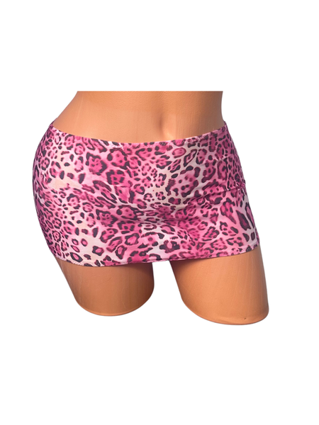 Light Cheetah Micro mini skirt cover up