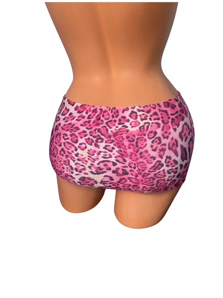 Light Cheetah Micro mini skirt cover up