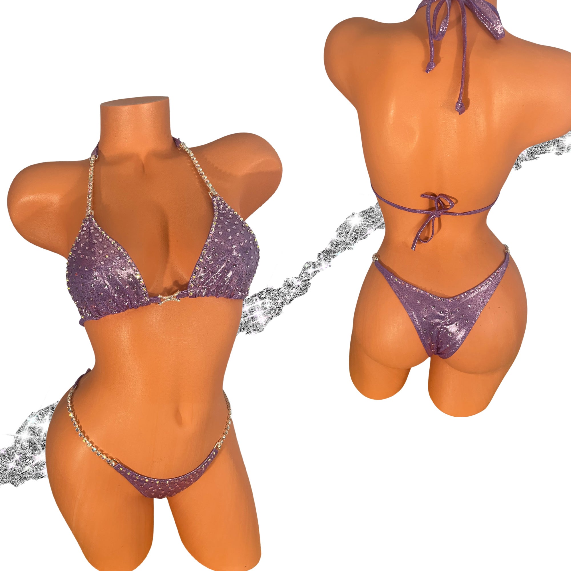 Violet AB and violet Crystal Competition Bikini