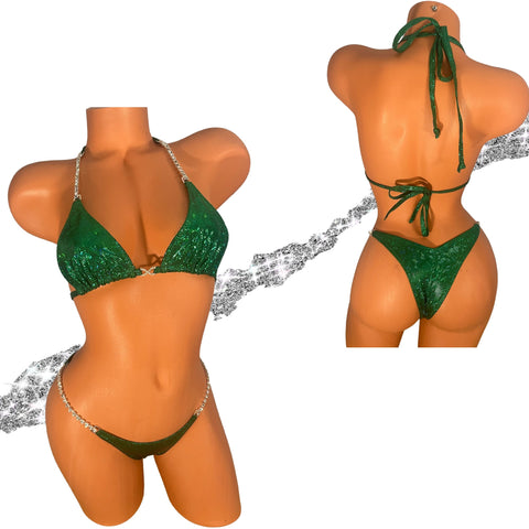 Shatter Glass Emerald Basic Competition Bikini *Ready to Ship*