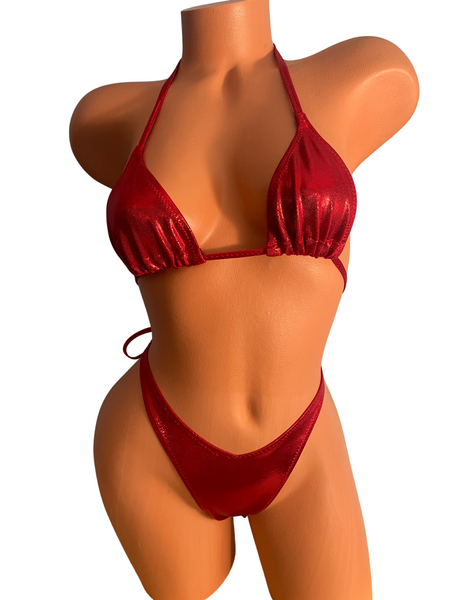 Red Mystique Brazilian Cut Bikini Micro or Cheeky
