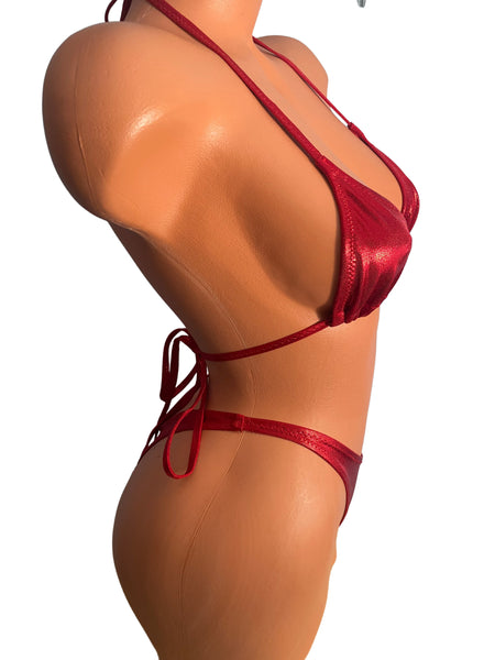Red Mystique Brazilian Cut Bikini Micro or Cheeky