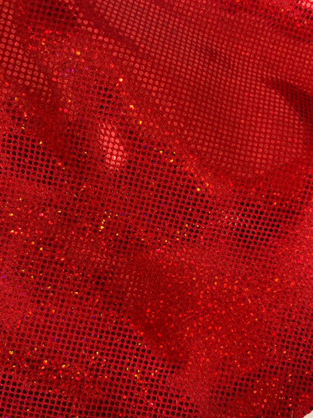Red Holographic Dot String Bikini