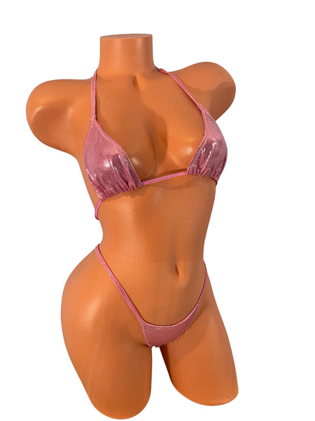 Pink Mystique wide front thong bikini
