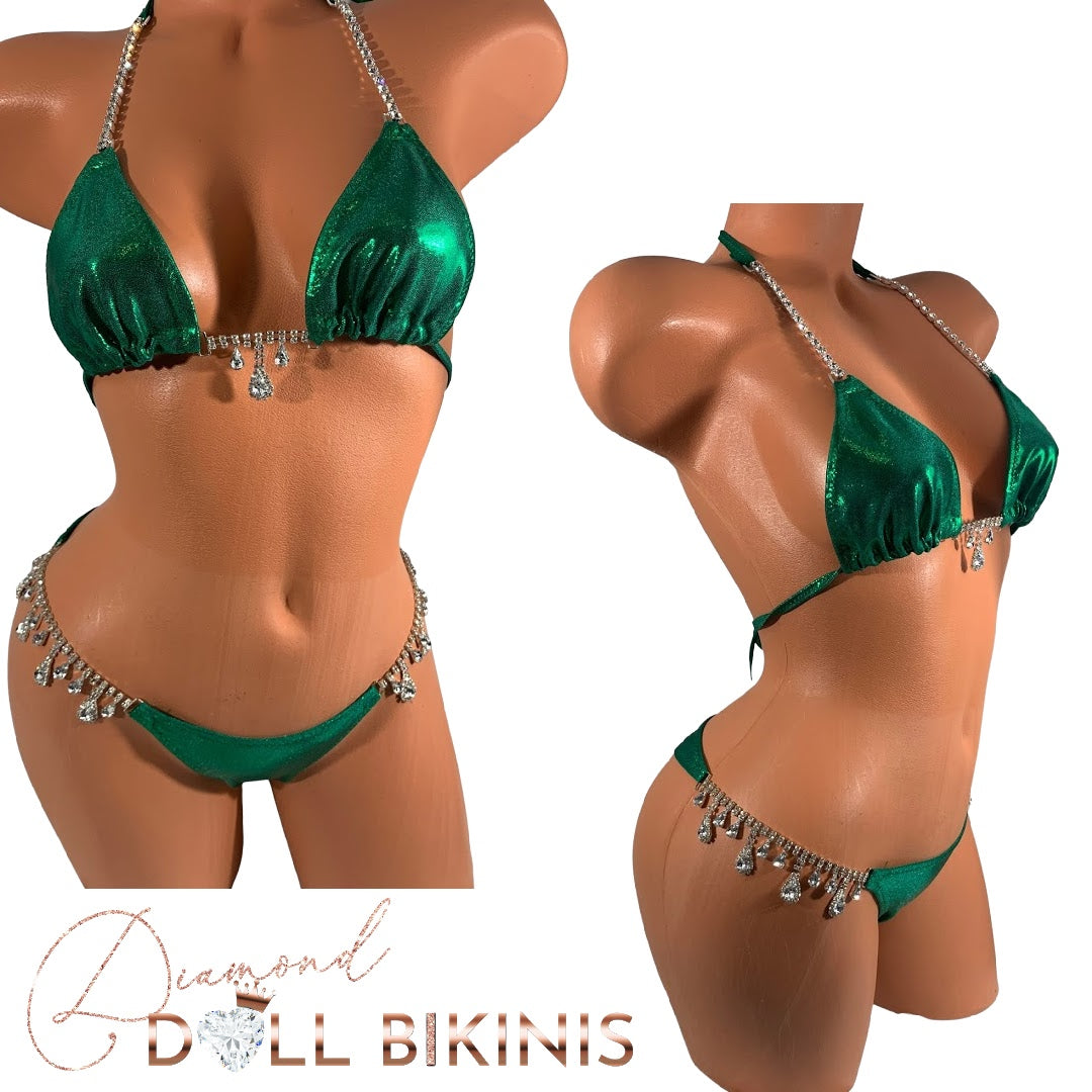 Kelly Green Basic Competition Bikini Chandelier connector